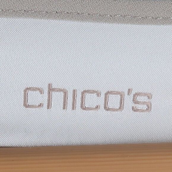 CHICO'S TAN SLEEVELESS ROUND NECK TANK TOP WITH GOLD METAL POLKA DOT DETAIL - Picture 2 of 9